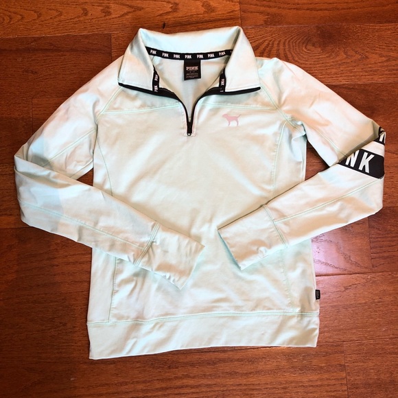 PINK Victoria's Secret Other - Victoria’s Secret Mint Green Quarter Zip